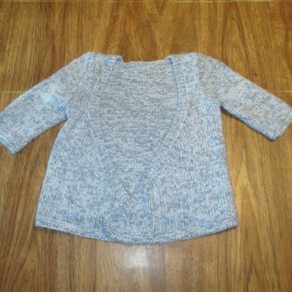 Bundle 3 for $15 - Variated Blue Hand Knitted Open Front Sweater